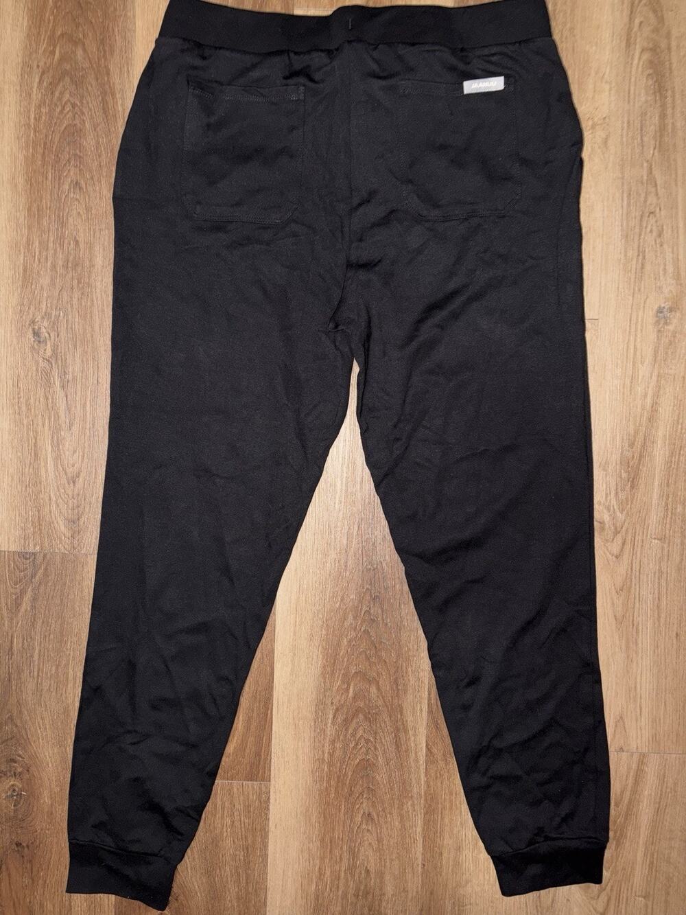 JAANUU Essentials Black Scrub Pants Women XL UltraSOFT Performance Knit Jogger